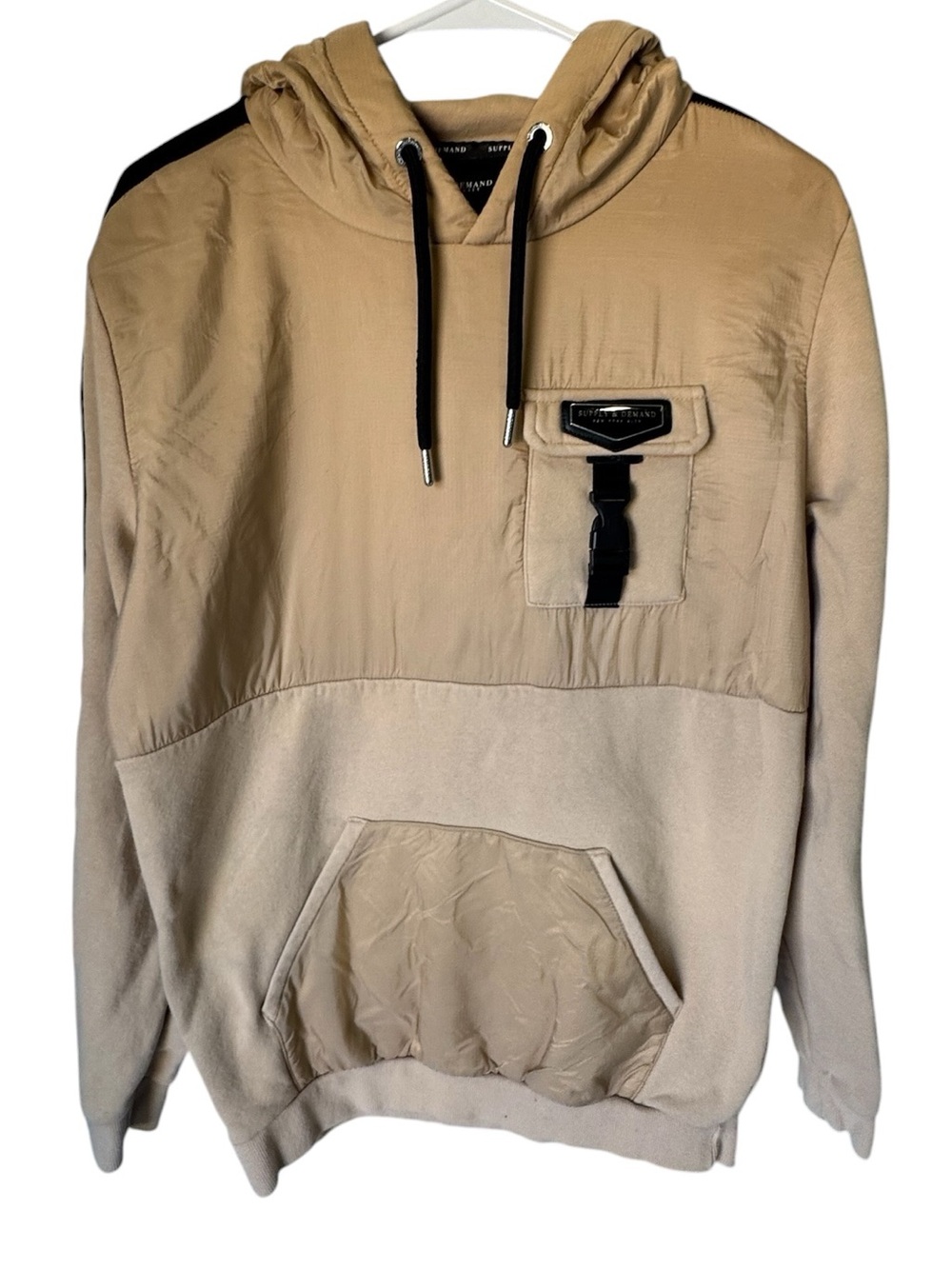 Supply & Demand NYC High End Tan Men's Streetwear Hoodie Pullover Sweatshirt